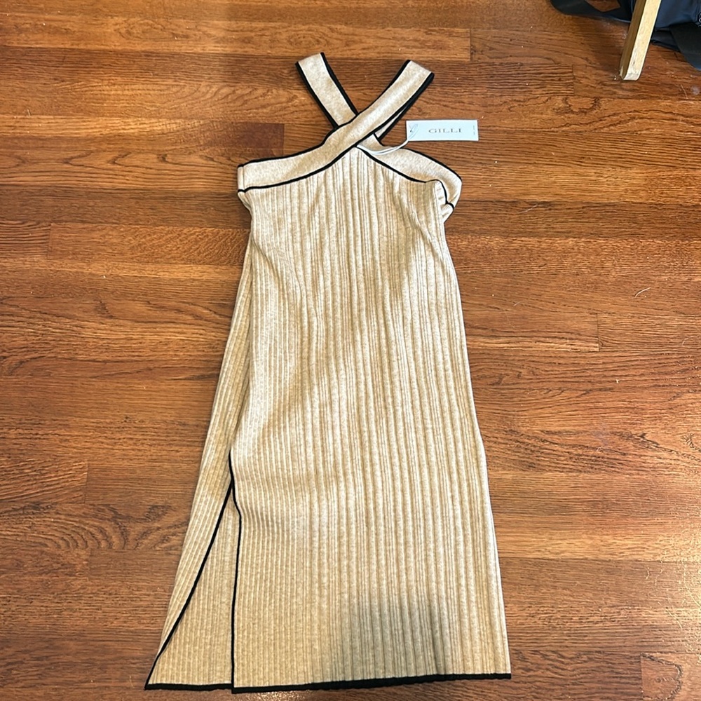 Gilli Two toned Ribbed Mini Summer Dress
